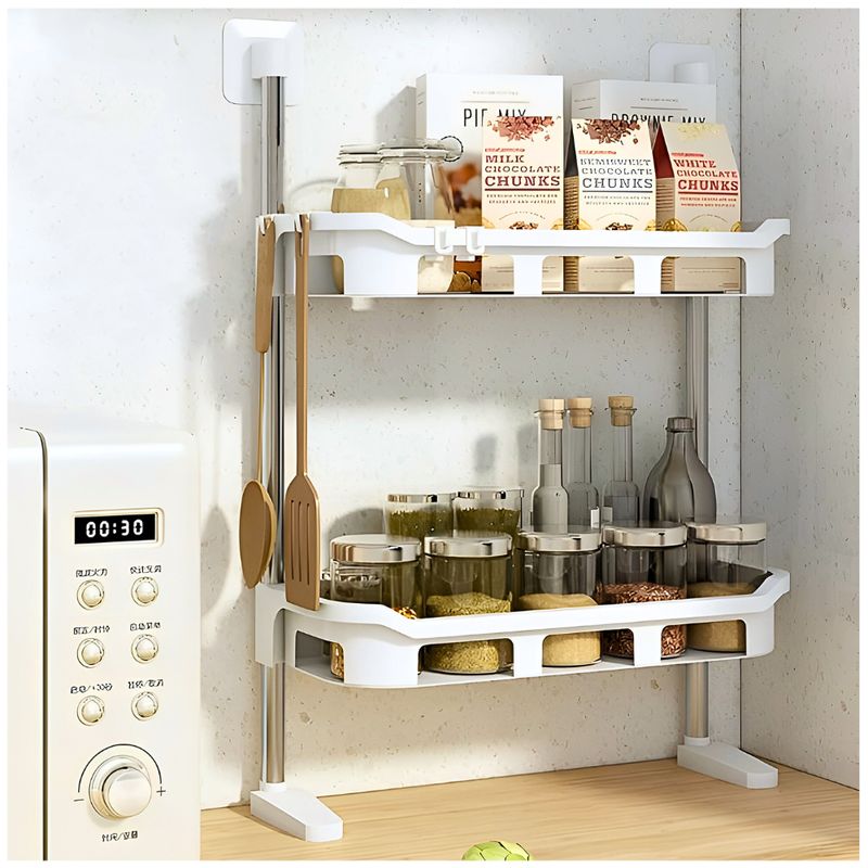 MINARI - Organizador de Cocina de 2 Niveles Blanco 120B