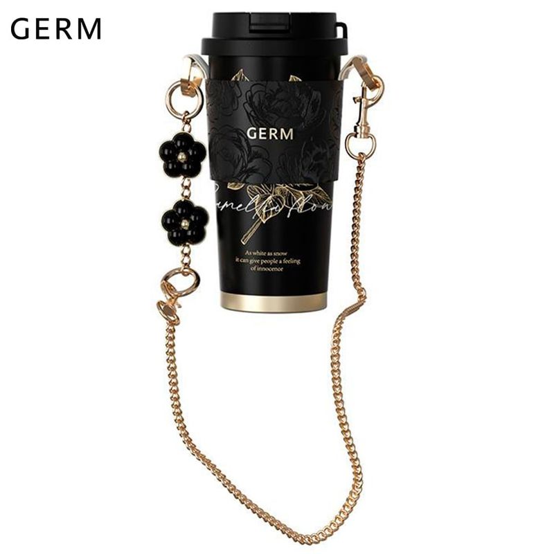 GERM - Vaso Térmico Germ De Acero Inox Flores  Doradas 500ml / 19.6oz