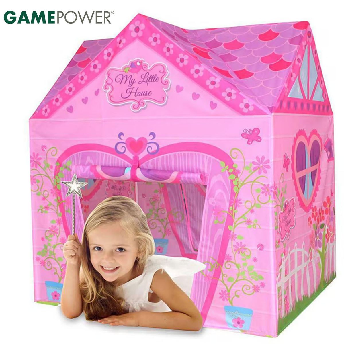 GAME POWER - Carpa Castillo Princesa Armable Rosado