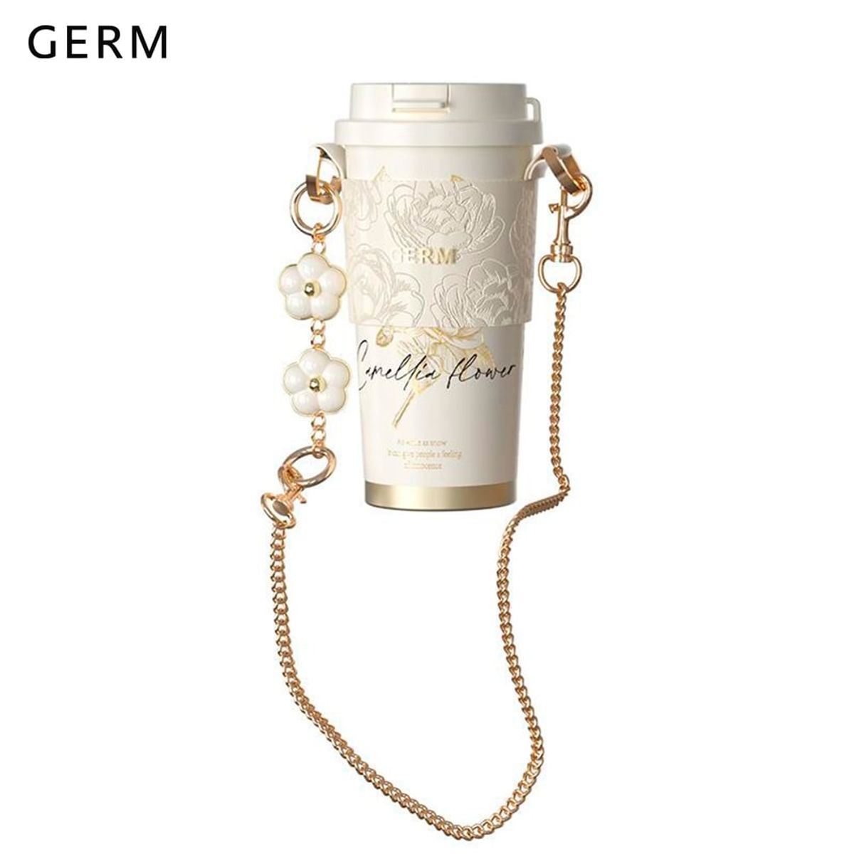 GERM - Vaso Térmico Germ De Acero Inox Flor Dorada 500ml  196oz