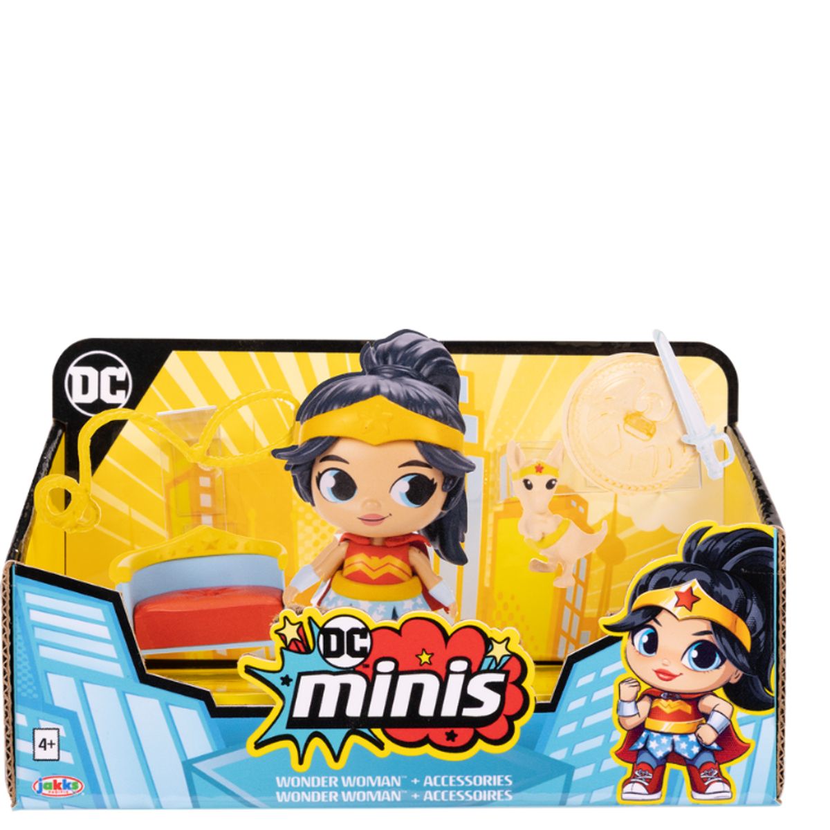 JAKKS PACIFIC - DC MINIS 3 WONDER WOMAN WITH LASSOSHIELD & PET W1