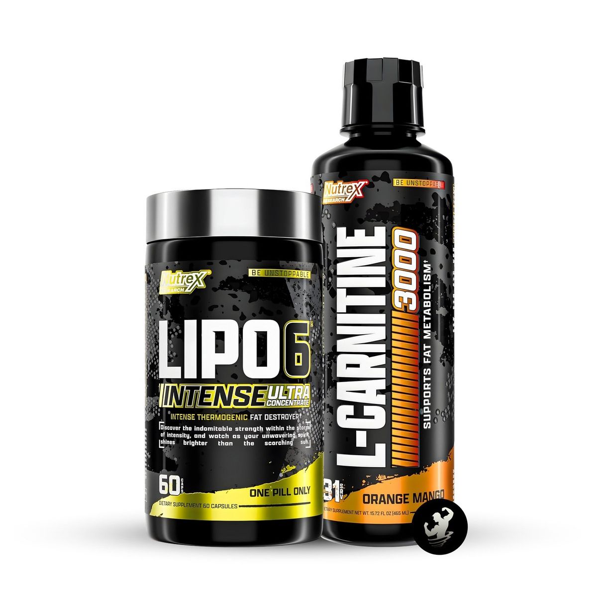 NUTREX RESEARCH - Pack Lipo 6 Black Intense Ultra Concentrate 60 caps + L-Carnitina 3000 465 ml NUTREX