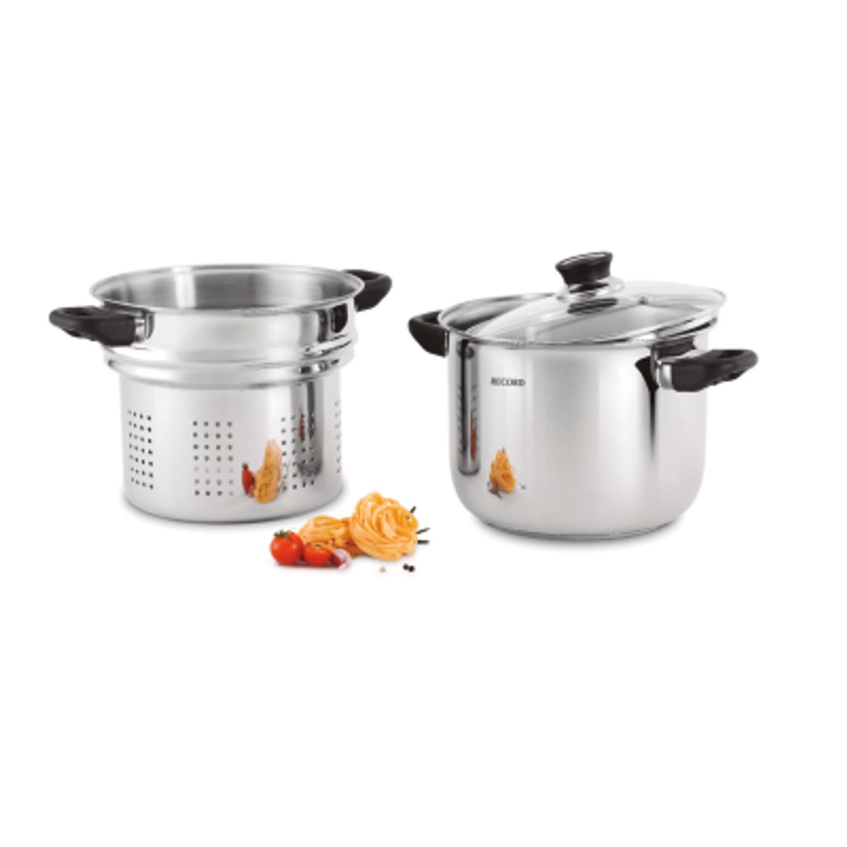 RECORD - Espaguetera Antiadherente Record Asas clip 53L  ESPAGETERA ANT N22