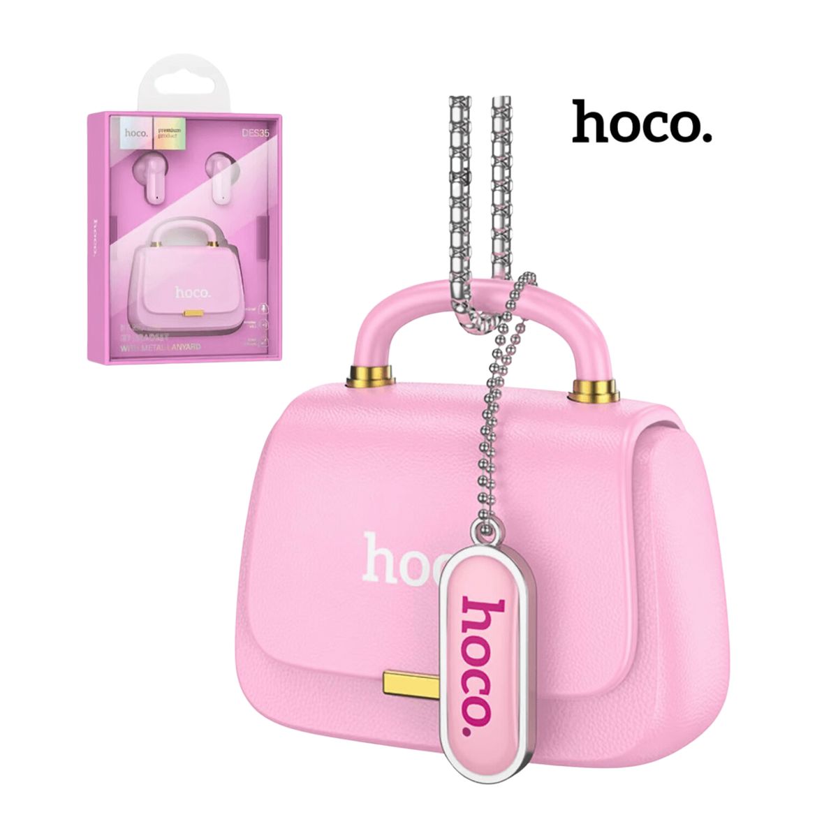 HOCO - Audífonos Bluetooth Rosados  Estilo y Sonido Perfecto