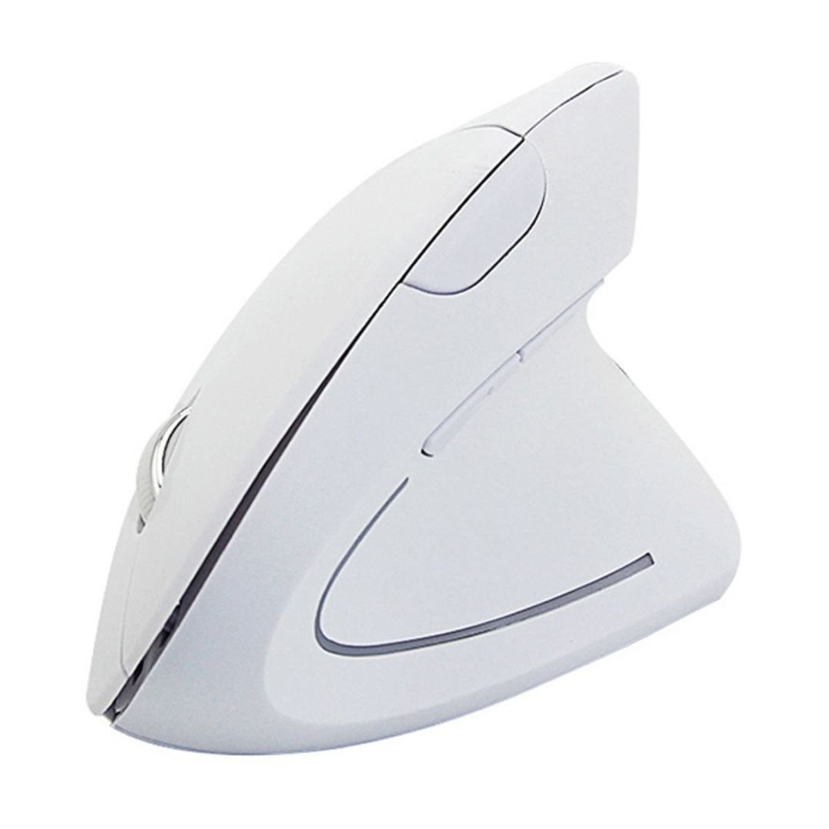 SEISA - Mouse Ergonómico Inalámbrico Vertical con Adaptador JSY-5DW Blanco