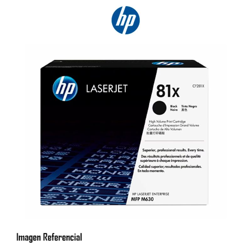 HP - TONER HP CF281X 81X MFP M630 NEGRO 25K PAG PN  CF281X