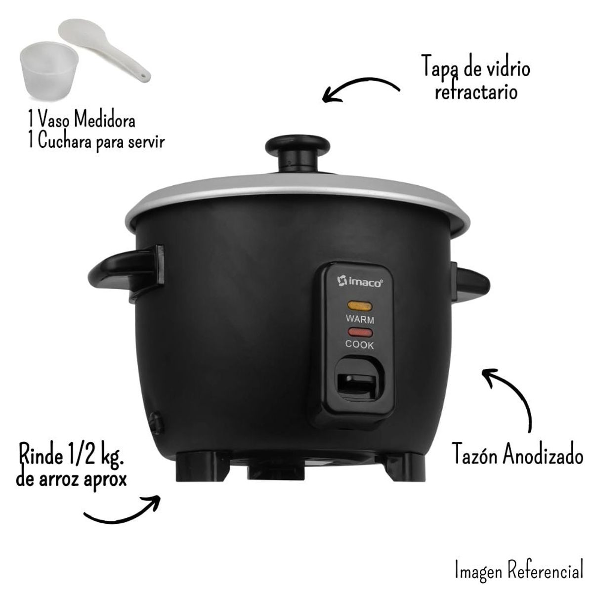 IMACO - Olla Arrocera Imaco 0.6 Litros RC006N