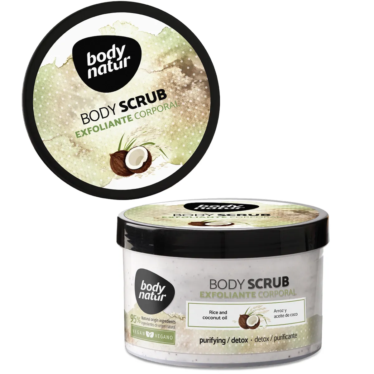 BODY NATUR - EXFOLIANTE CORPORAL ARROZ Y ACEITE DE COCO 200ml
