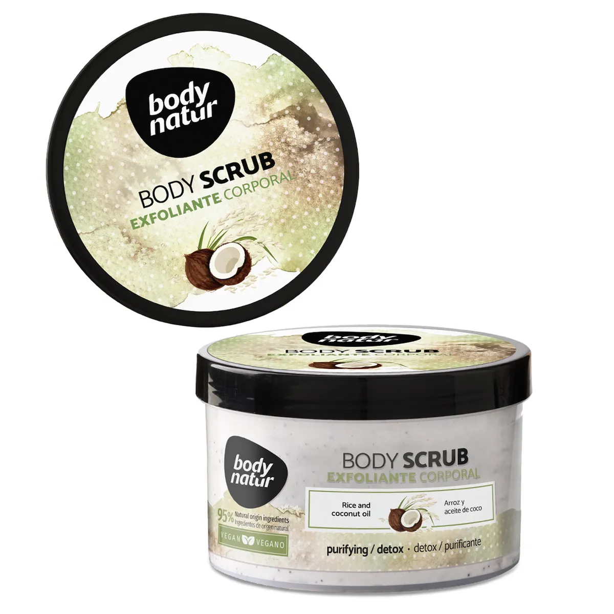 BODY NATUR - EXFOLIANTE CORPORAL ARROZ Y ACEITE DE COCO 200ml