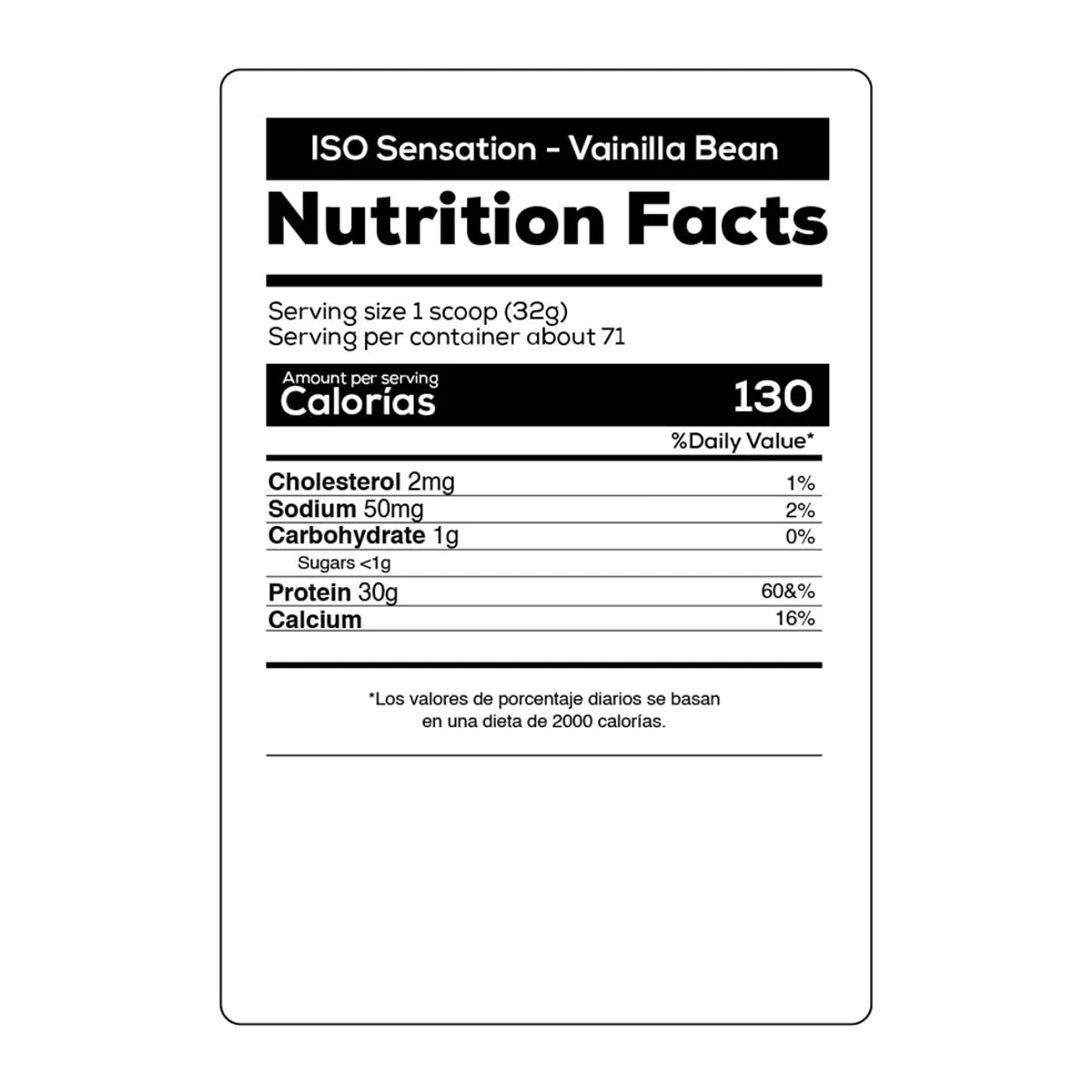 ULTIMATE NUTRITION - Iso Sensation 93 5 Lb Proteína Isolate Sabor VAINILLA - Tienda Física