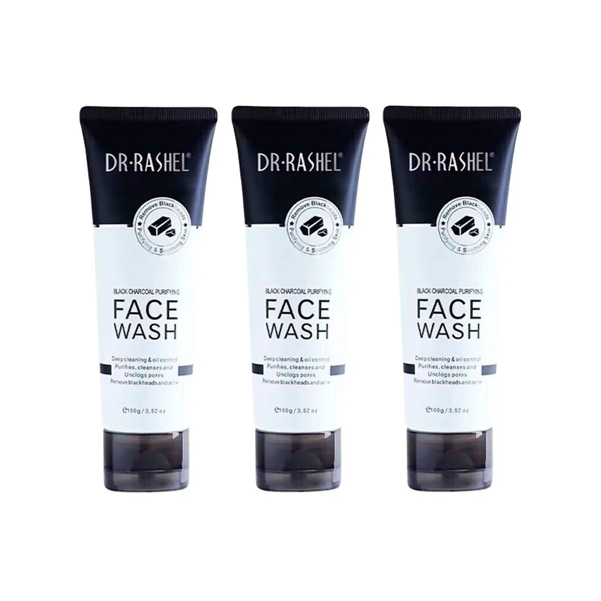 GENERICO - Face Wash Carbon Activado 100Gr Dr Rashel 3 Unidades