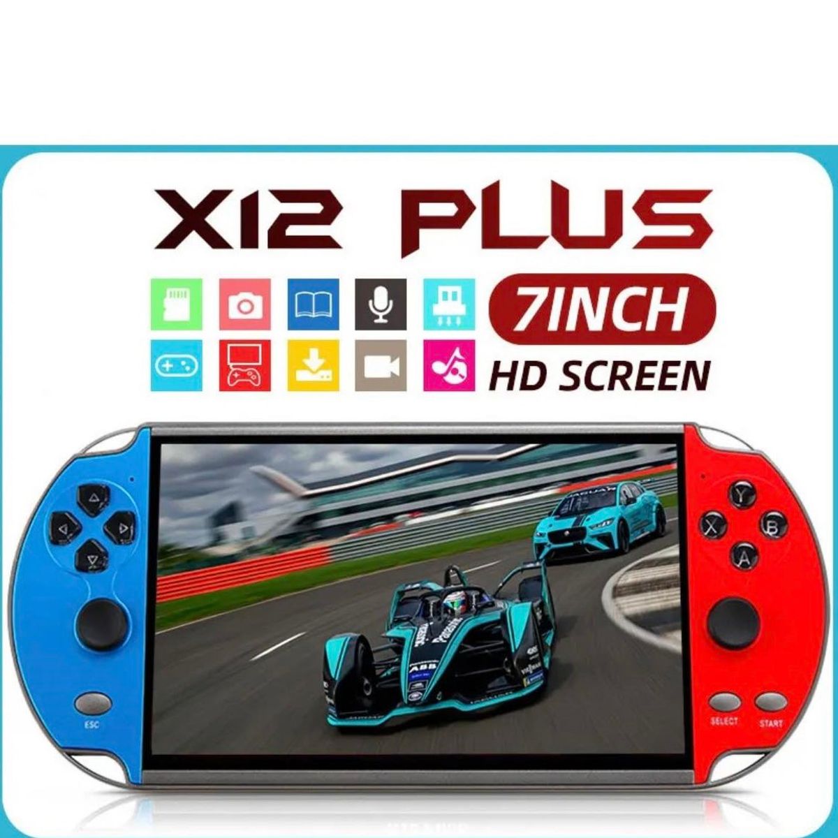CONSOLA PORTATIL DE VIDEOJUEGOS RETRO X12 PLUS PRO PREMIUM 7 PULGADAS, marca GENERICO - Foto 2