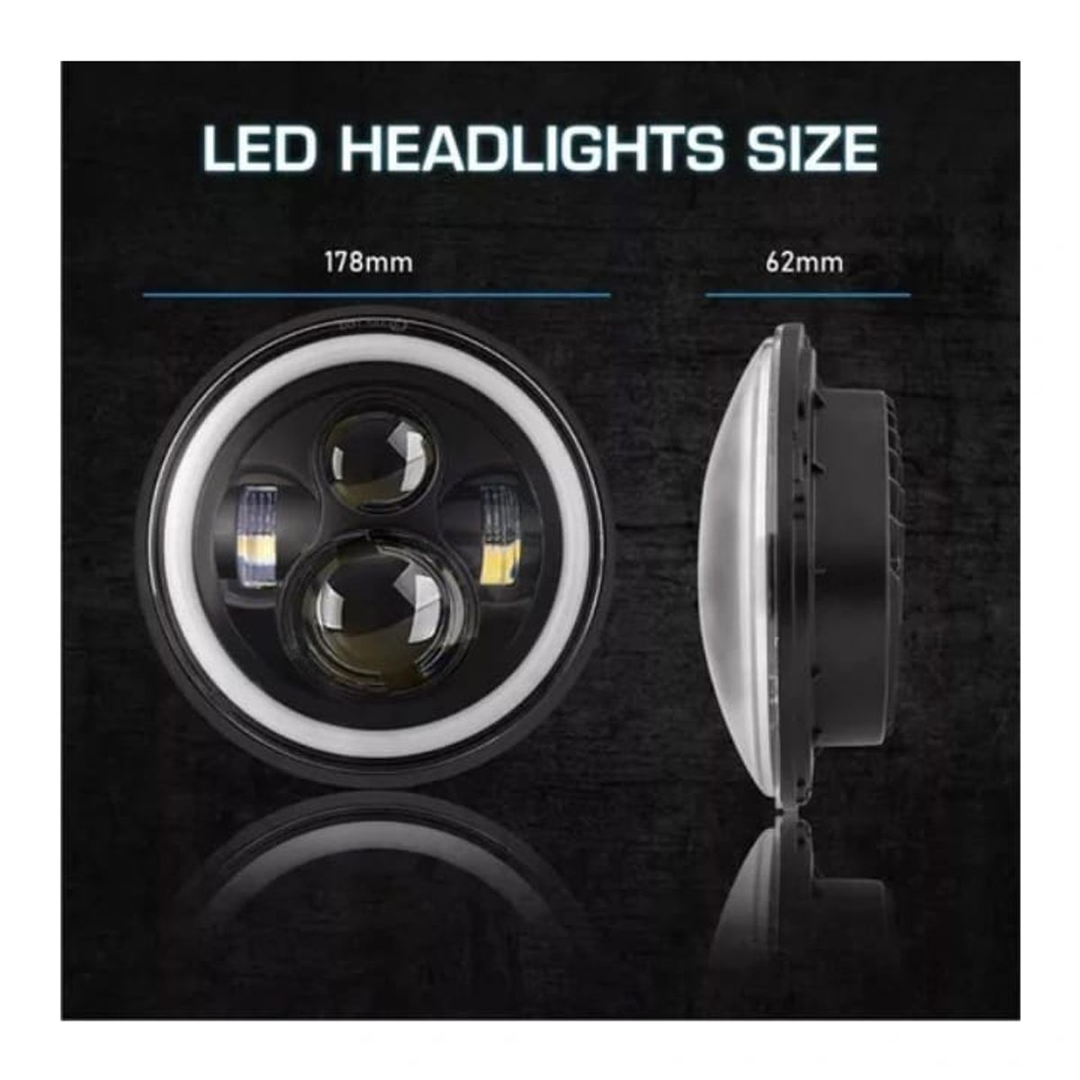 GENERICO - Faro Led Redondo De 7 Pulgadas dual amarillo y blanco