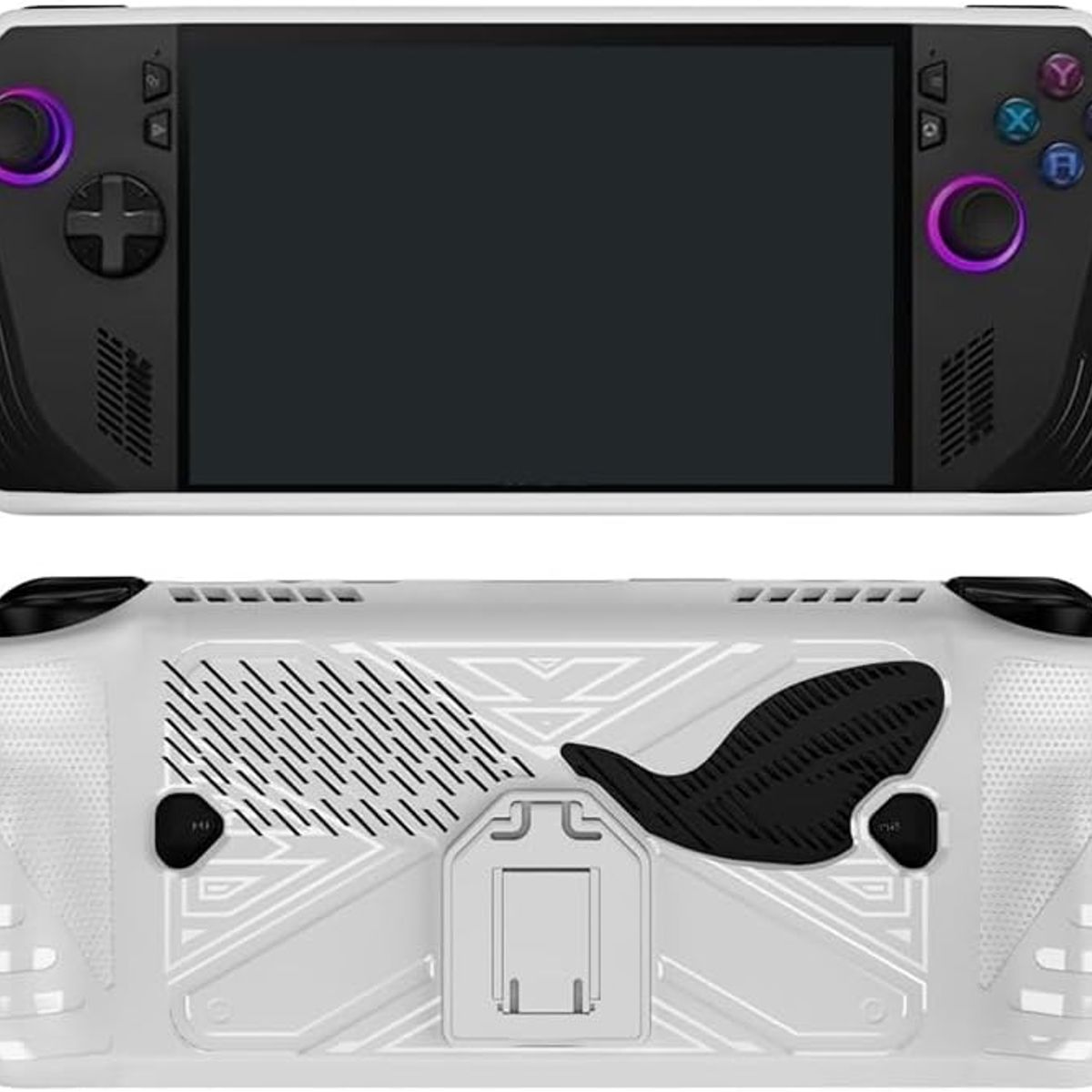 GENERICO - Estuche Case Funda Protectora TPU + Sop. Asus ROG Ally X 2024 Blanco