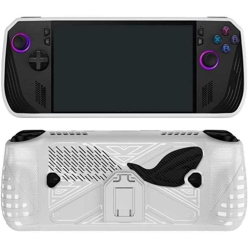 GENERICO - Estuche Case Funda Protectora TPU + Sop. Asus ROG Ally X 2024 Blanco