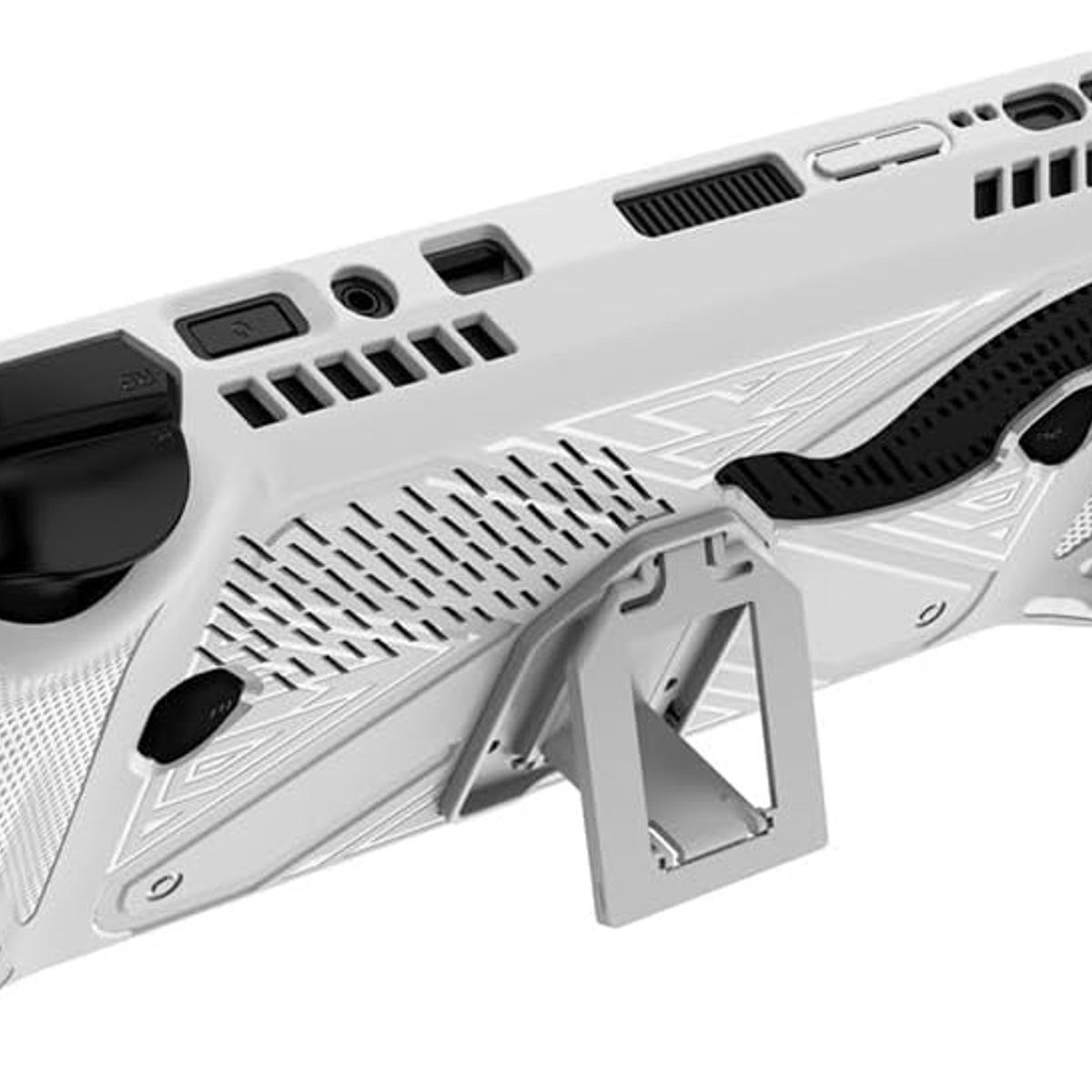 GENERICO - Estuche Case Funda Protectora TPU + Sop. Asus ROG Ally X 2024 Blanco