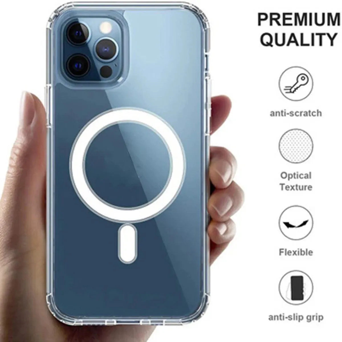 SMART - CARCASA FUNDA CASE PARA MODELO IPHONE 13 PRO MAX DE CARGA INALAMBRICA