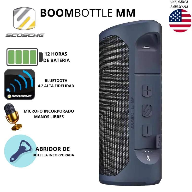 SCOSCHE - Parlante Portátil SCOSCHE Magic Mount Boombottle MM - Azul