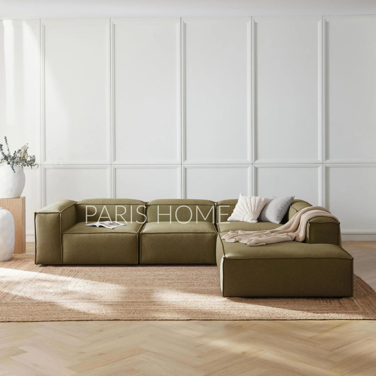 GENERICO - Seccional Derecho Rinconera Grande Monarch Tejido - Verde Oliva