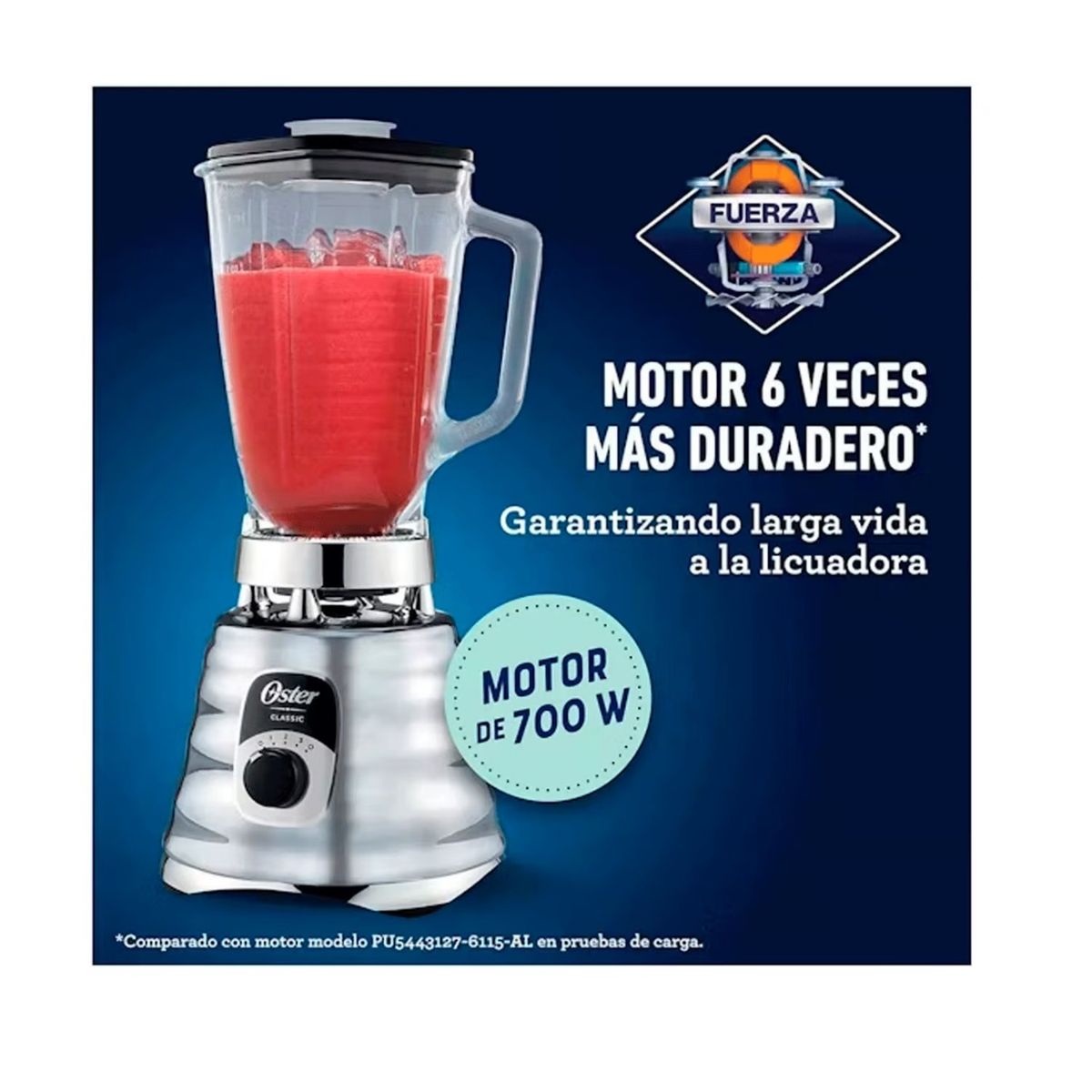 OSTER - LICUADORA OSTER BLST4655 700 WATTS 3 VELOCIDADES CROMADO