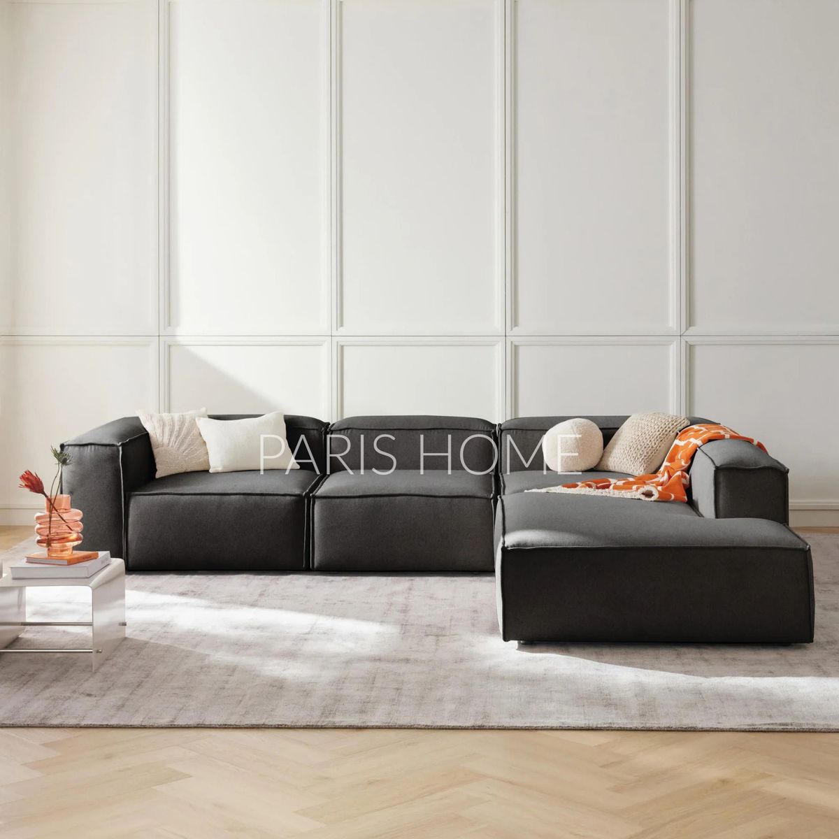 GENERICO - Seccional Derecho Rinconera Grande Monarch Tejido - Gris Oscuro