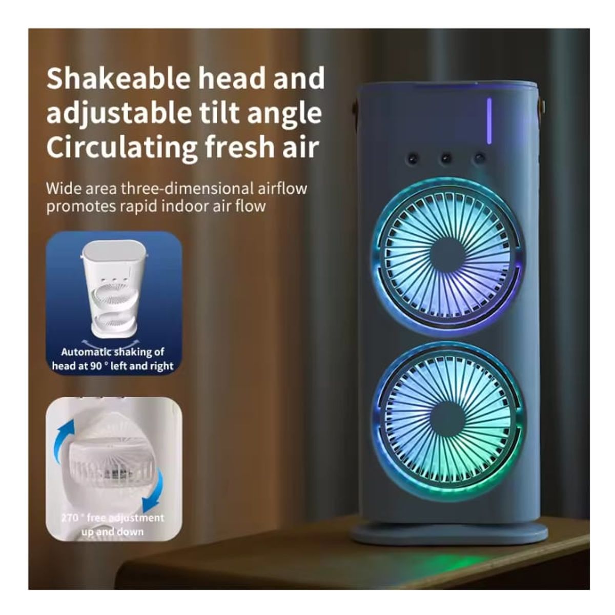 OEM - VENTILADOR   ACONDICIONADOR   HUMIDIFICADOR  PURIFICADOR 5 EN 1