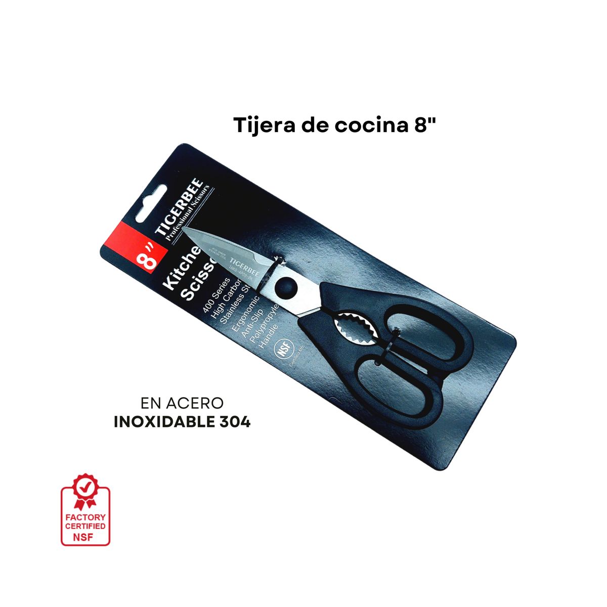 TIGERBEE - 8 InchTijeras de cocina desmontables.