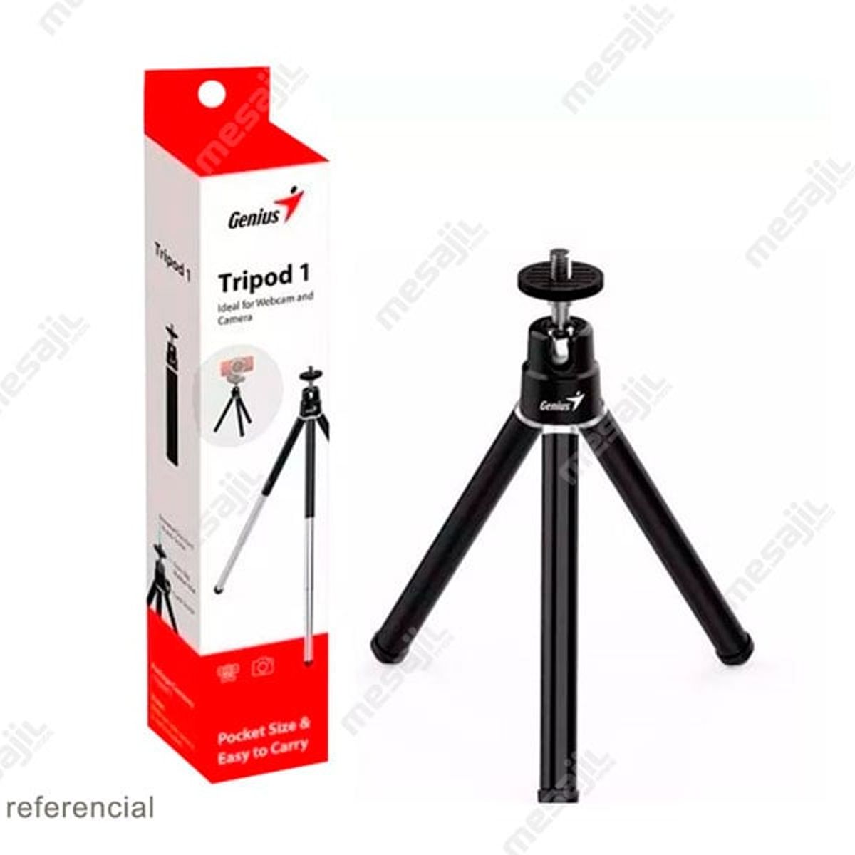 GENIUS - Tripode 1 Genius P/Webcam 25,1 Cm Negro/Plata