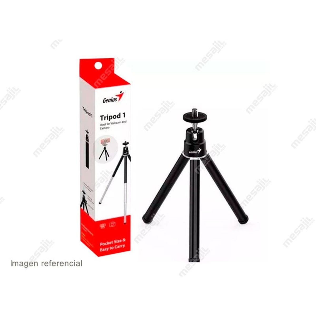 GENIUS - Tripode 1 Genius P/Webcam 25,1 Cm Negro/Plata