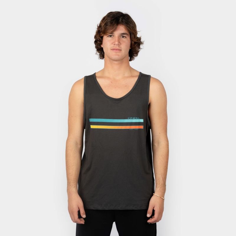O'NEILL - BIVIDI HOMBRE ONEILL COMP STRIPE TANK RAVEN