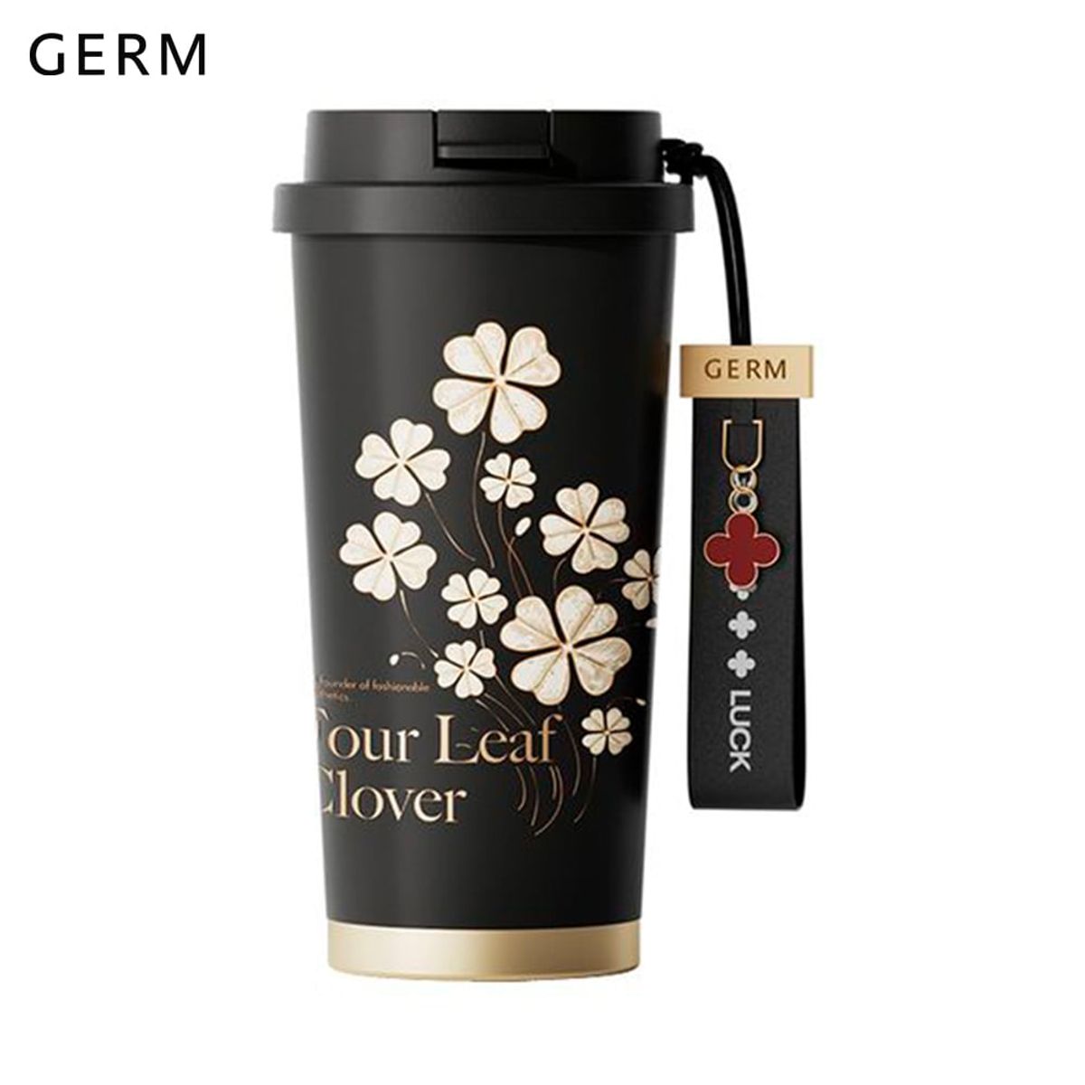 GERM - Vaso Térmico Germ De Acero Inox Trébol Negro 500ml / 19.6 Oz