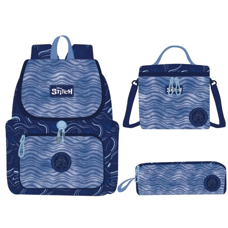 DISNEY - Pack Escolar Mochila Oficio Premium Stitch Deluxe