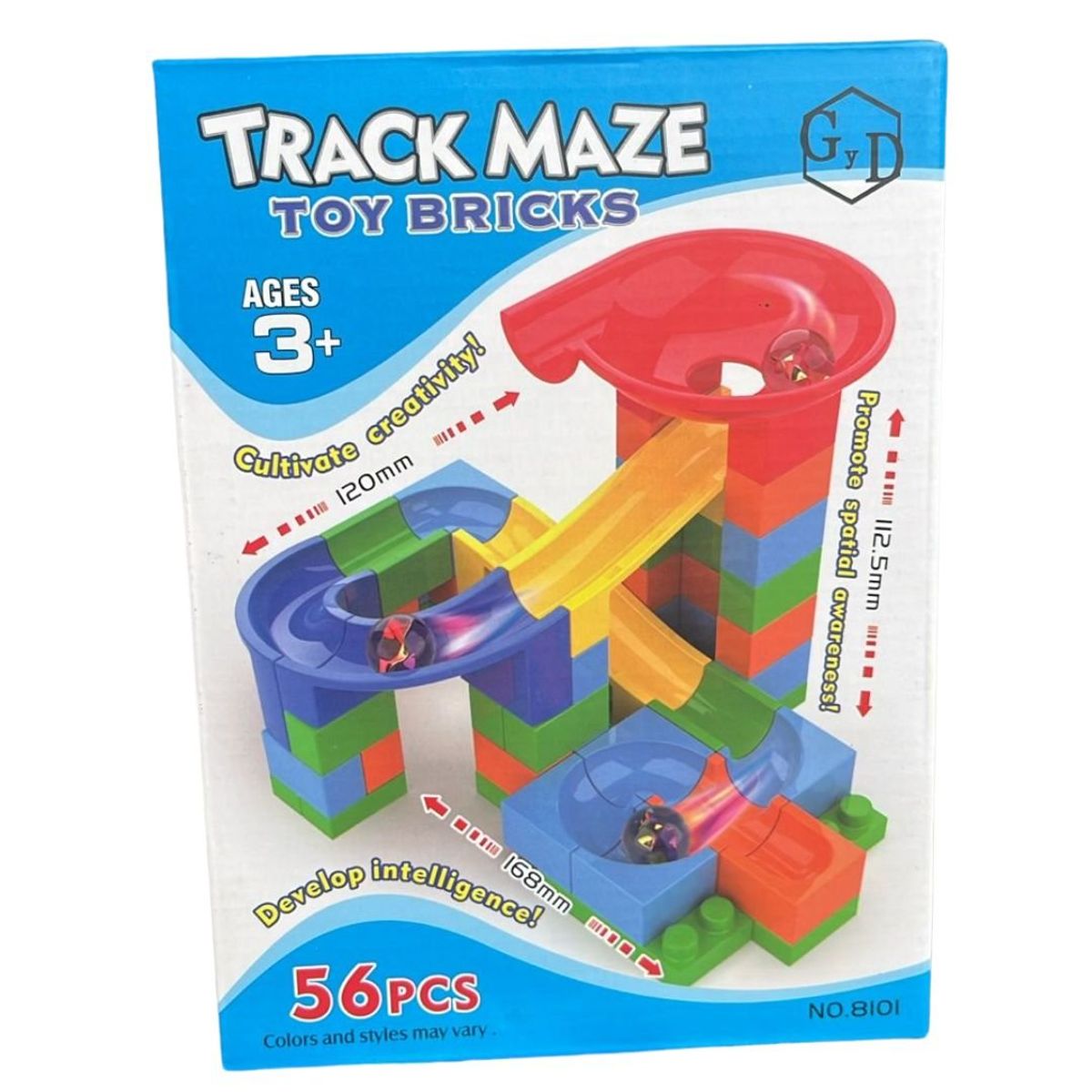 GENERICO - Juego de construcción 3D bloques pista track maze 56pcs