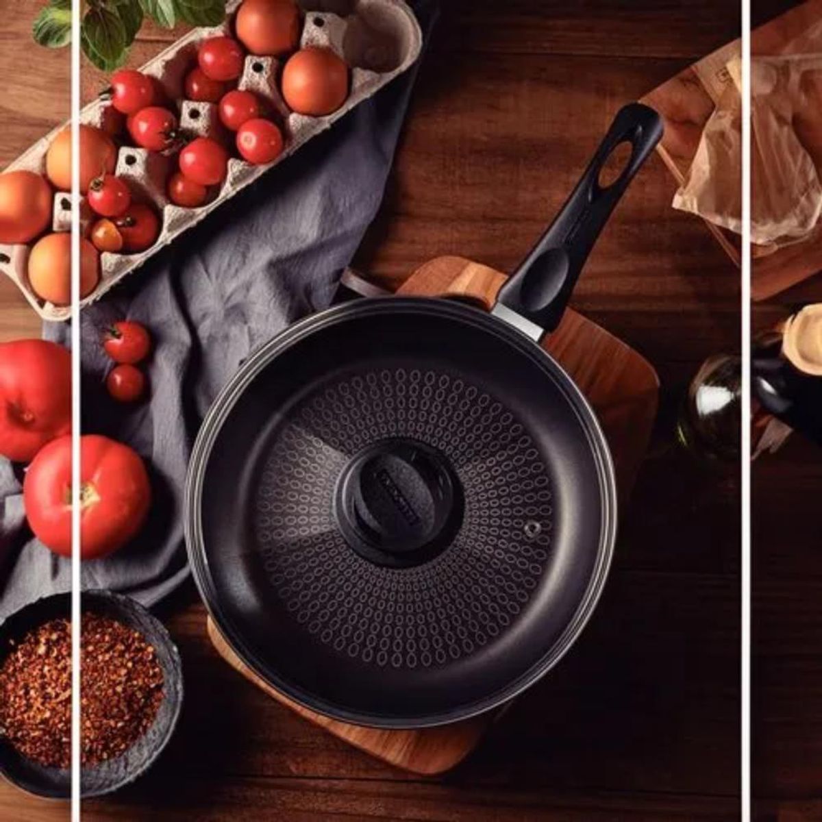 TRAMONTINA - SARTÉN TRAMONTINA NEGRO ANTIADH RECTA CTAPA PARIS 24