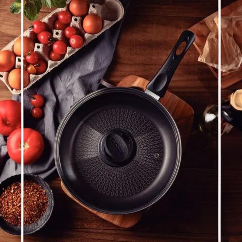 TRAMONTINA - SARTÉN TRAMONTINA NEGRO ANTIADH RECTA CTAPA PARIS 24