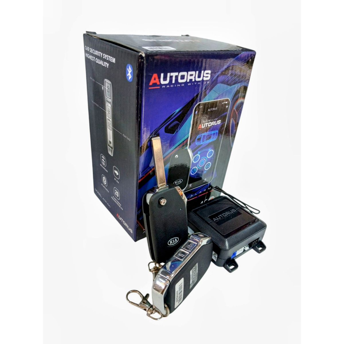 GENERICO - Alarma automotriz con llave flip y Bluetooth para kia