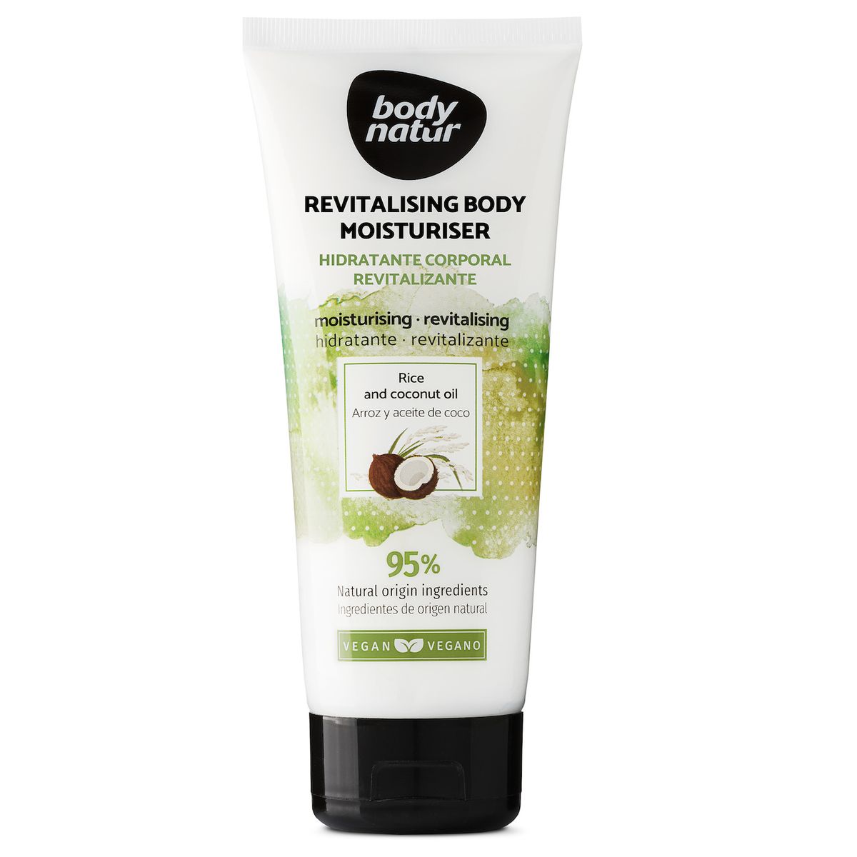 BODY NATUR - HIDRATANTE REVITALIZANTE CORPORAL ARROZ Y ACEITE DE COCO 200ml