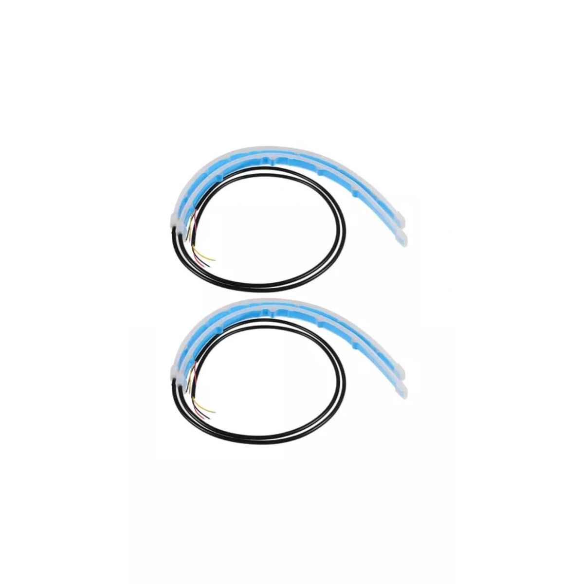 GENERICO - parTiras Led Flexibles para faros delanteros color dual 60cm