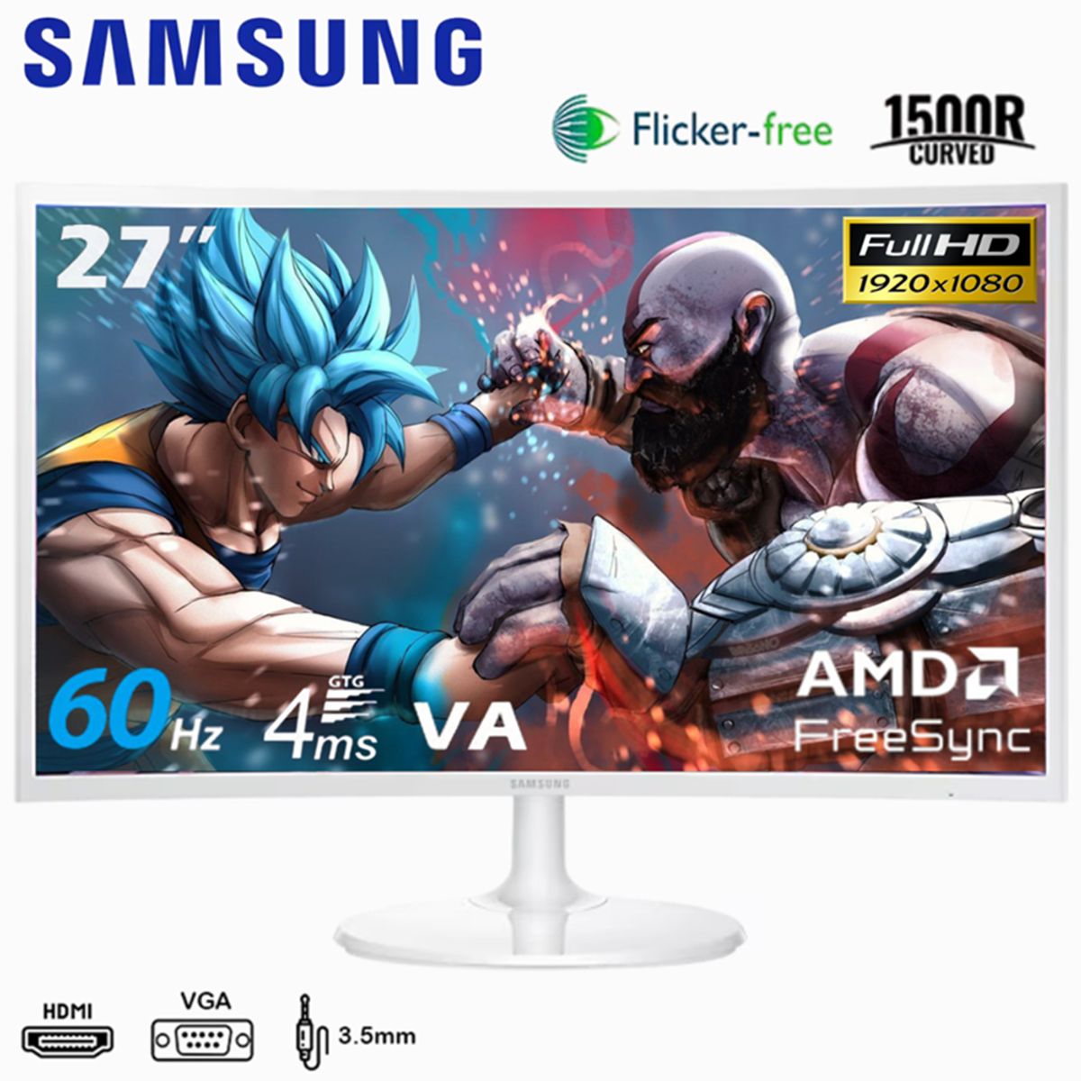 SAMSUNG - Monitor Samsung 27 CURVO VA FHD1920 x 1080 FreeSync