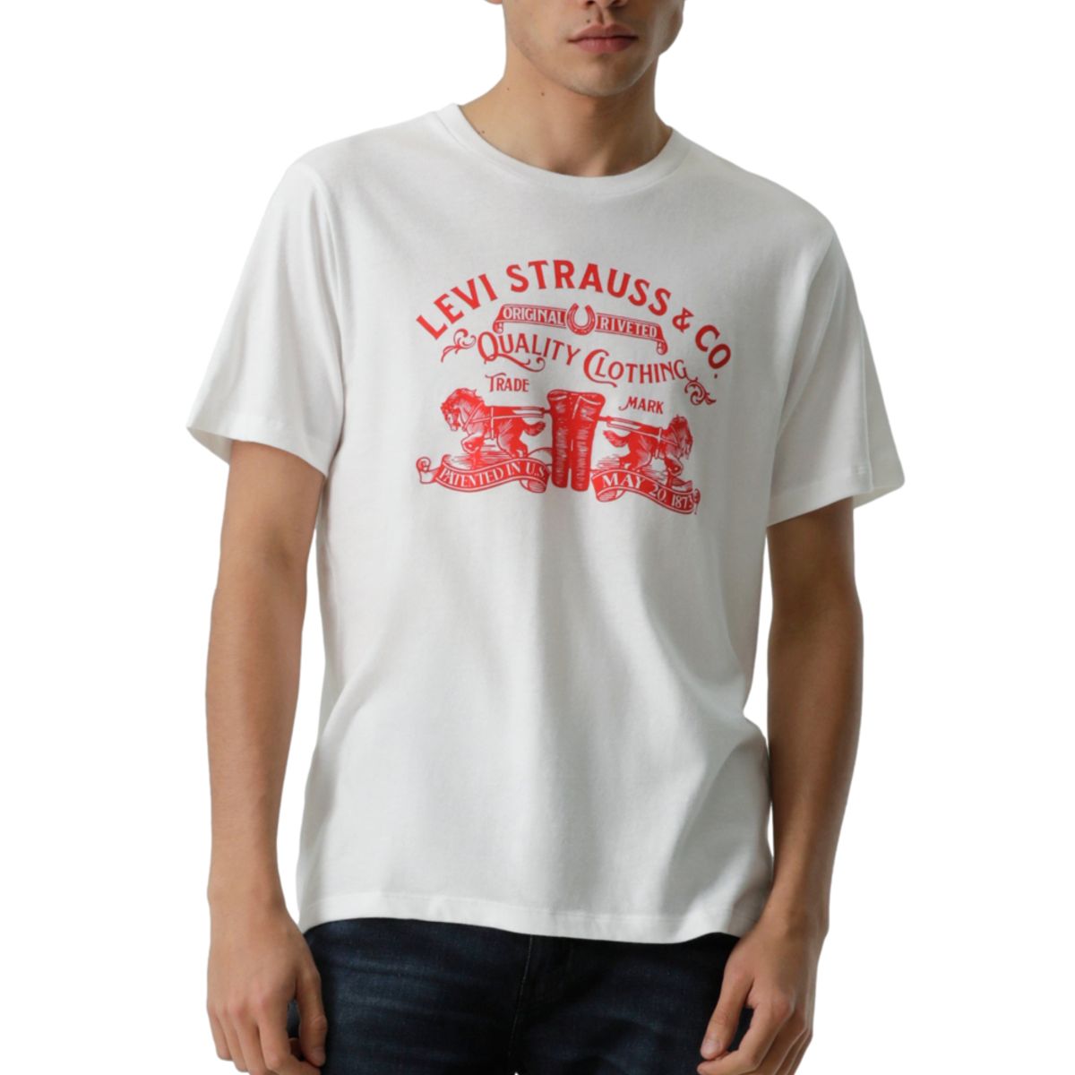 LEVIS - Polo Hombre Graphic Crewneck Tee Blanco Levis