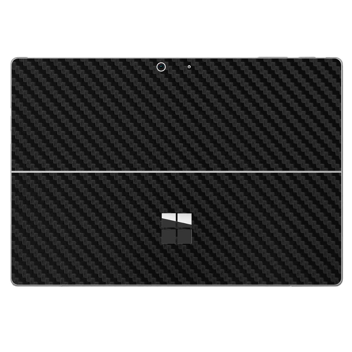 GENERICO - Skin Adhesivo Microsoft Surface pro 7 Fibra de Carbono Negro