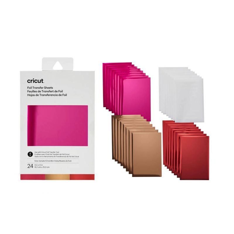 CRICUT - Cricut - Hojas Transferencia Foil Rubí - 24 Unid - 10x15 Cm