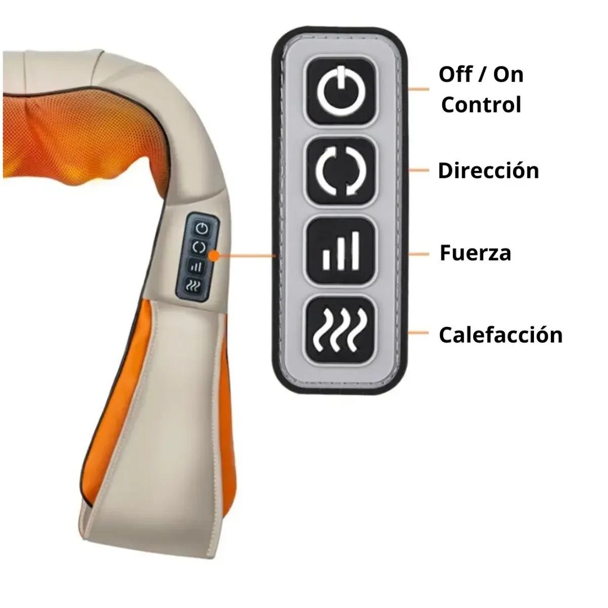 GENERICO - Masajeador Eléctrico Para Cuello y Cervical con Infrarrojo