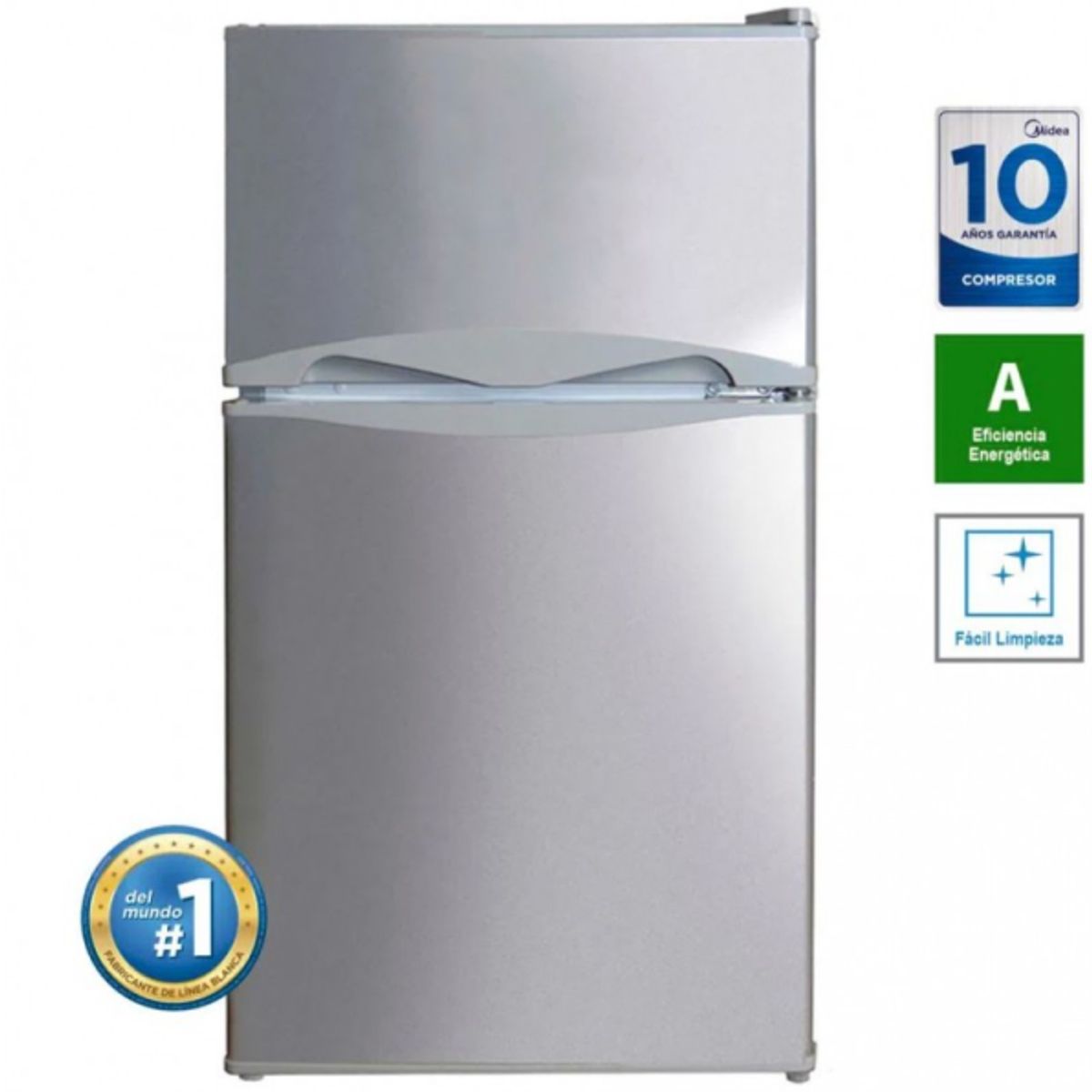 MIDEA - Midea Frigobar 2 Puertas Silver 87lts MRTD04A4NPAAL