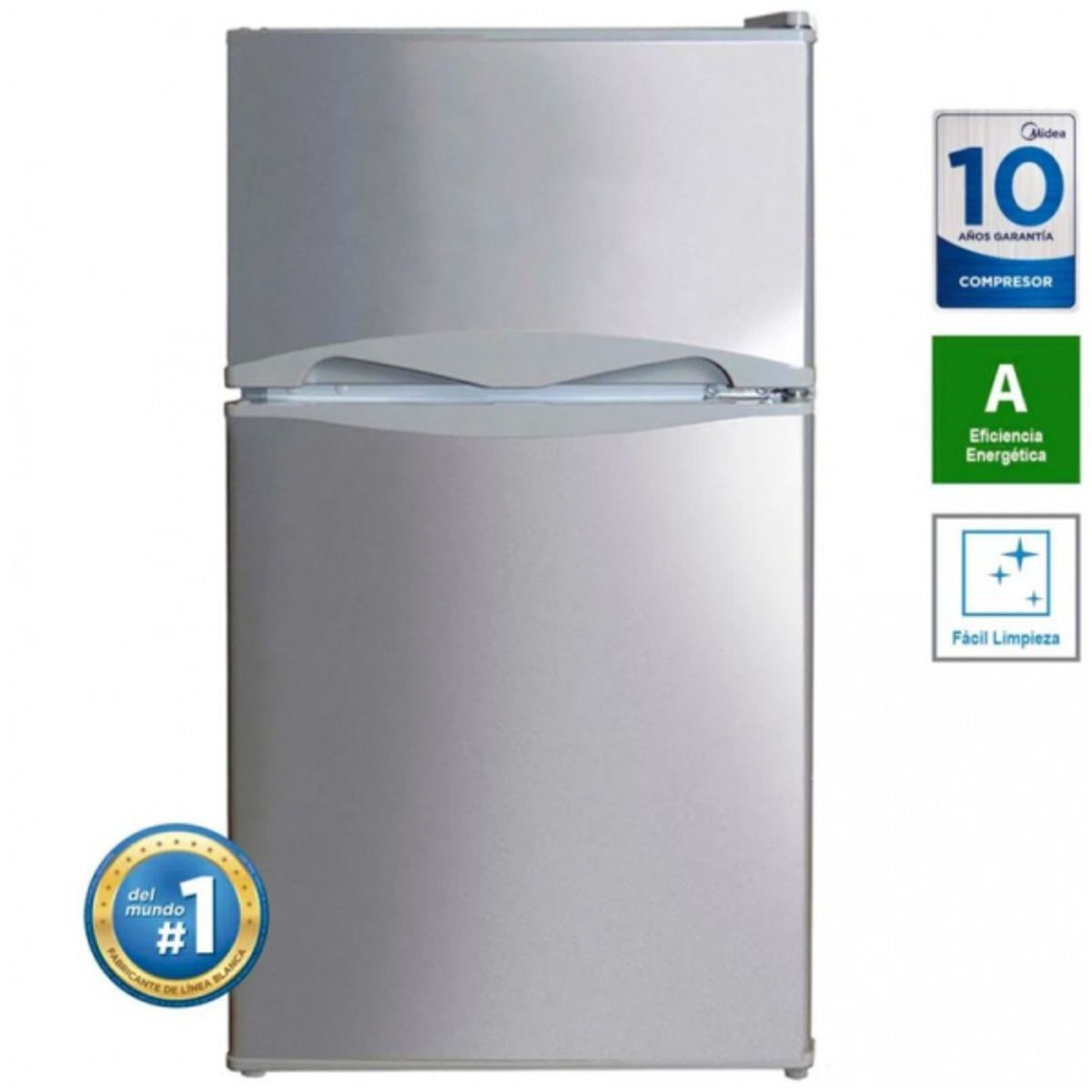 MIDEA - Midea Frigobar 2 Puertas Silver 87lts MRTD04A4NPAAL