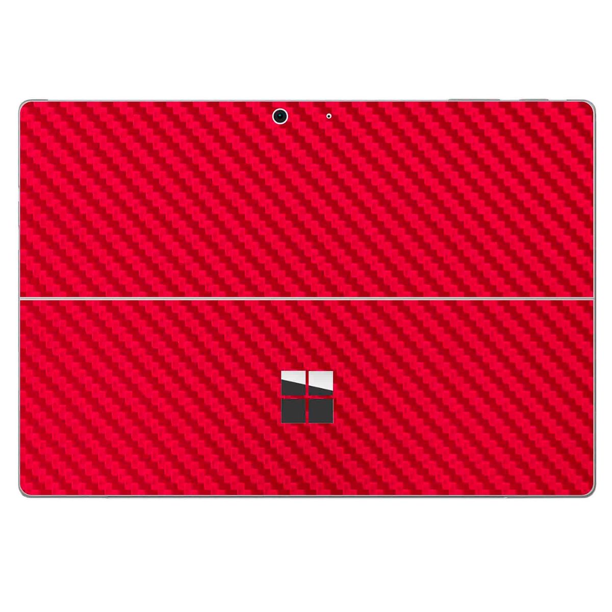 GENERICO - Skin Adhesivo Microsoft Surface pro 7 Fibra de Carbono Rojo