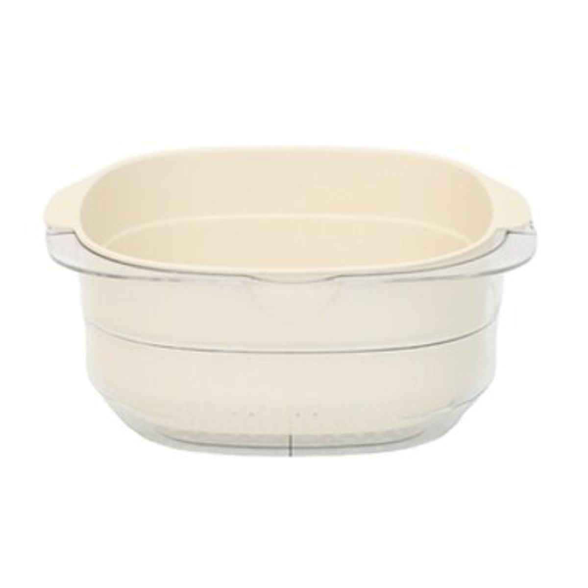 GENERICO - COLADOR MULTIUSOS DE DOS PIEZAS PARA ALIMENTOS COLOR HUESO