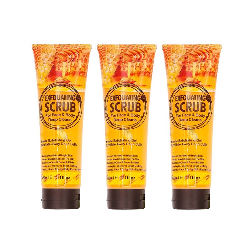 GENERICO - Gel Exfoliante Scrub Miel 320Ml Wokali 3 Unidades