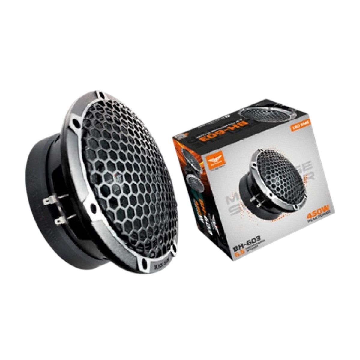 BLACK HAWK - Parlantes Medios Rango Mid Bass 6.5 Pulgadas 450W Black Hawk