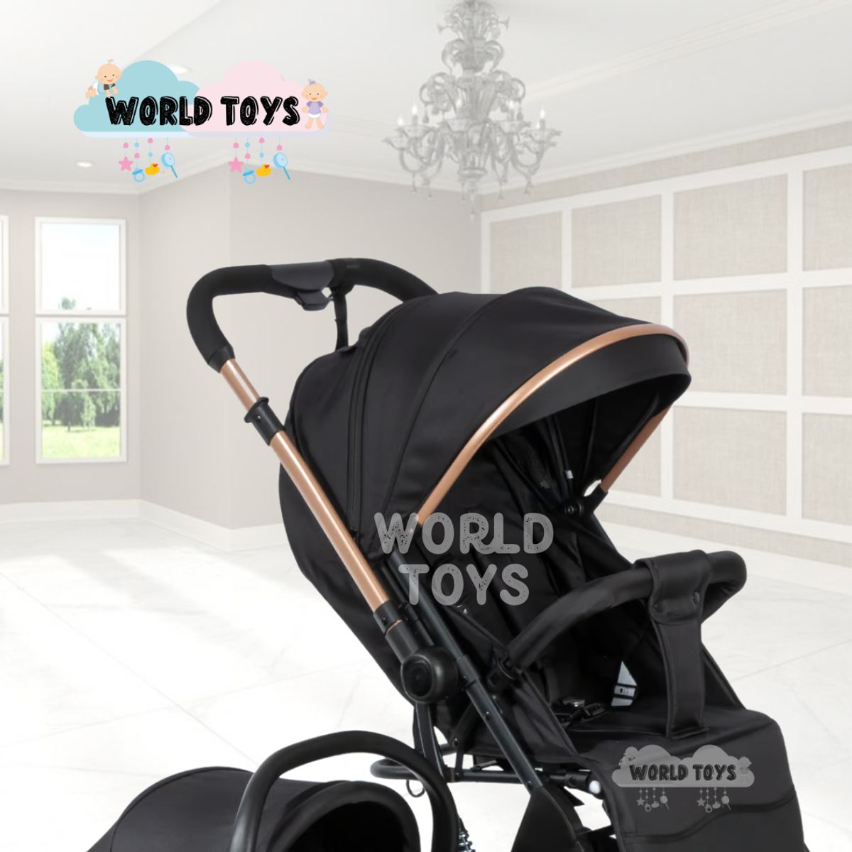 BABY - Coche Maleta Para Bebé «J SPARROW» con Portabebé Black